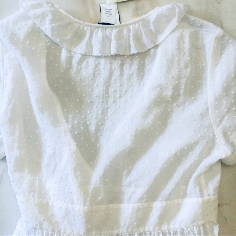 J Crew Fontana Swiss-Dot Wrap drees white Sz 12 - Picture 5 of 8